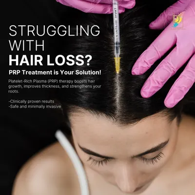 If you are struggling with hair loss, my Platelet-Rich Plasma (PRP) therapy is an effective solution. This safe and minimally invasive treatment uses your own plasma to boost hair growth, improve thickness, and strengthen roots.
