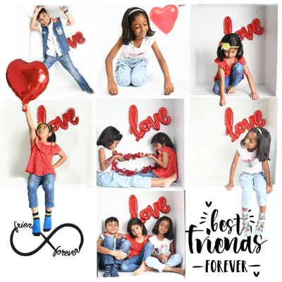 Best friends forever! These three little ones had a fantastic time celebrating their friendship with an 'Inside the Box' session. Each box tells a part of their story, coming together in a fun and unique collage.