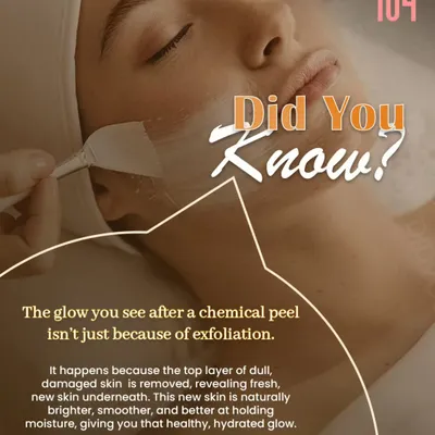 Did you know the glow from a chemical peel isn't just from exfoliation? By removing the top layer of dull, damaged skin, we reveal fresh, new skin that is naturally brighter and better at holding moisture.