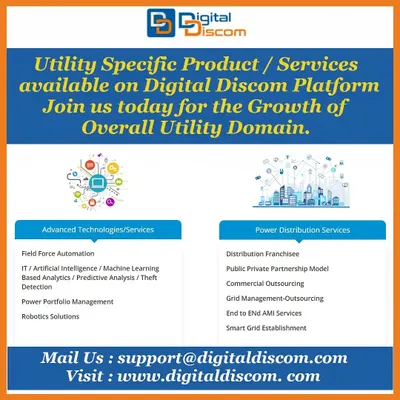 This graphic outlines the Advanced Technologies and Power Distribution Services available on our platform. This includes solutions based on Artificial Intelligence and Machine Learning for theft detection, as well as models for distribution franchisee and end-to-end AMI services.
