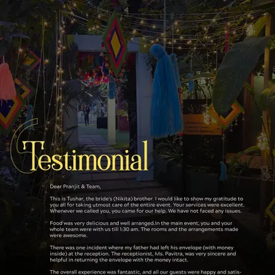 This heartfelt testimonial from a bride's brother highlights our team's dedication, the quality of our food, and the integrity of our staff. These are the stories that drive us.