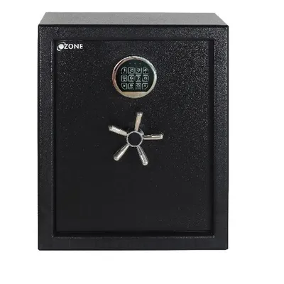 The Ozone Fort Safe AB DIGI-66 is a premium anti-burglary safe designed for serious security. It features a digital keypad, a 5-spoke handle, and heavy-duty SS shooting bolts for tool-resistant protection.