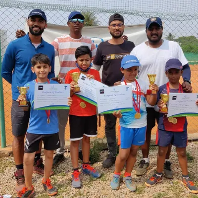 A proud moment for our coaches and players. Here are the winners from our recent beginner's tournament, showcasing the results of their dedication on the court.