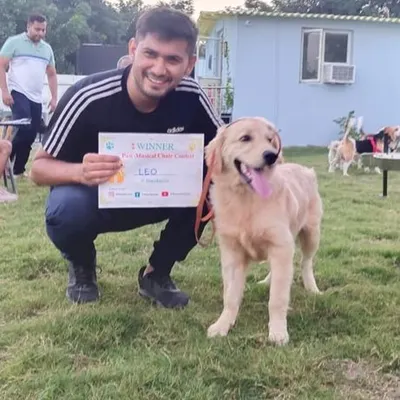 Congratulations to Leo, the winner of our pet musical chairs contest. It's wonderful to see pet parents and their pups having so much fun together at our events.