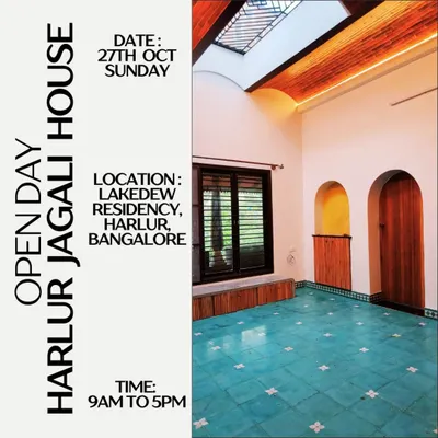 An invitation to our open day for the Harlur Jagali House. We love sharing our work and giving people the chance to experience what an urban natural home feels like.