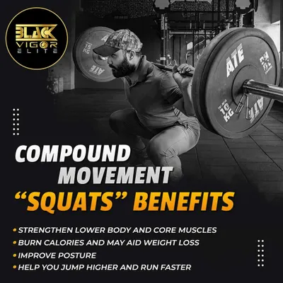 Learn the benefits of squats, a foundational compound movement. They strengthen your lower body and core, burn calories, and improve posture.