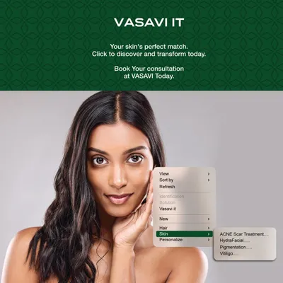 This graphic represents my approach to skincare. Whether the concern is acne scars, pigmentation, or vitiligo, I provide a personalized solution. My clinic is the destination for identifying and treating your specific skin needs.