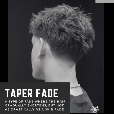 The Taper Fade is a timeless choice for a reason. It offers a clean, gradual shortening of the hair that's less drastic than a skin fade, making it a versatile and low-maintenance option for a sharp look.