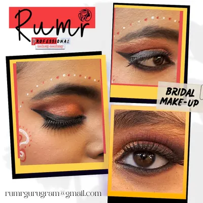 For my bridal makeup, the eyes are everything. Here you can see the detailed work I do for a traditional bridal eye, featuring warm, shimmering tones, a sharp winged liner, and delicate traditional details. We will work together to create the perfect look that enhances your natural beauty on your special day.