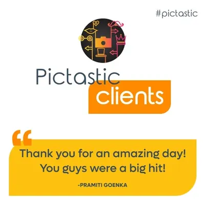 We are thrilled when our clients tell us we were a "big hit" at their event. Our goal is always to provide an amazing day filled with fun and memorable photo experiences.