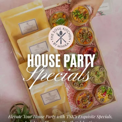 This is what a stress-free house party looks like. A curated box of our specials, including our famous dips and crackers, ready to delight your guests.