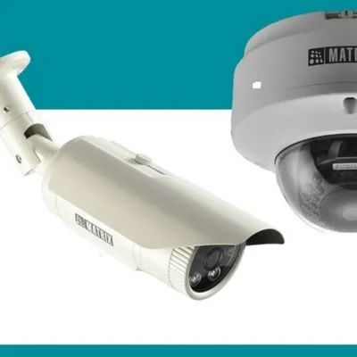 We offer a variety of camera form factors to suit specific surveillance needs. This image displays a weatherproof bullet camera, ideal for monitoring long distances outdoors, alongside a vandal-resistant dome camera, perfect for discreet indoor or protected outdoor coverage.