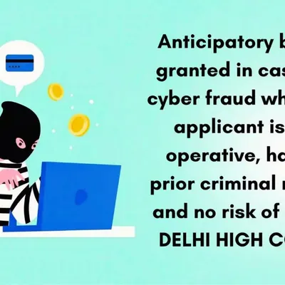This graphic explains when anticipatory bail is granted in cyber fraud cases. Factors like cooperation and no prior criminal record are key, and I guide my clients accordingly.