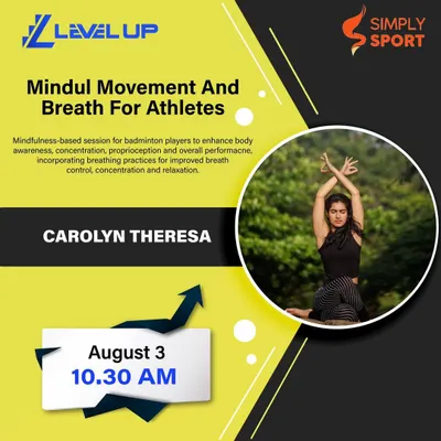 We believe that a player's mental game is as important as their physical skill. This is an announcement for one of our regular Mindful Movement and Breath sessions, designed to enhance concentration, breath control, and relaxation for our athletes.