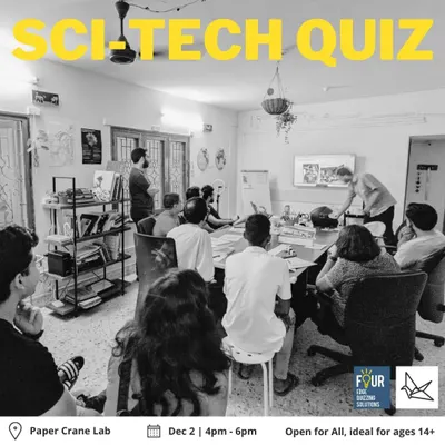 Put your thinking caps on. We regularly host Sci-Tech quizzes at our lab, perfect for a fun team outing. The atmosphere is always buzzing with friendly competition, and we make sure there are cool, geeky prizes for the winners.