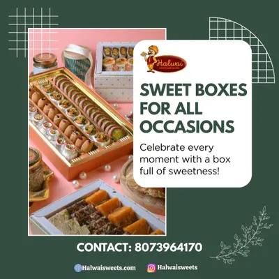 My sweet boxes are perfect for any occasion. This image shows three different elegant boxes filled with a variety of handcrafted sweets, ready to bring a smile to anyone's face.