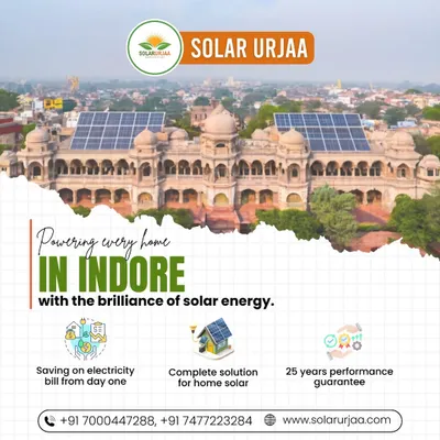 We are powering every home in Indore with the brilliance of solar energy. This image shows a large-scale installation on a heritage-style building, demonstrating our capability to handle any project.