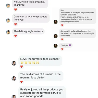 Your words mean the world to me. Seeing how much you love the Utopian Dream turmeric facewash, especially those with sensitive skin, is why I pour my heart into every batch.