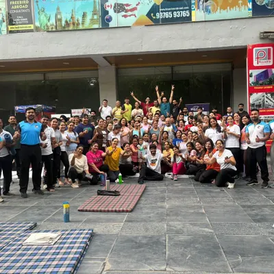 A joyful group photo from our International Yoga Day celebration in Chandigarh. It was a wonderful day of bringing the community together for yoga, laughter, and connection.
