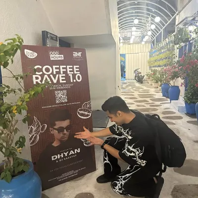 Here it is, the poster for my 'Coffee Rave 1.0'. This concept is very close to my heart, creating a space for people to connect and dance hard without any alcohol.