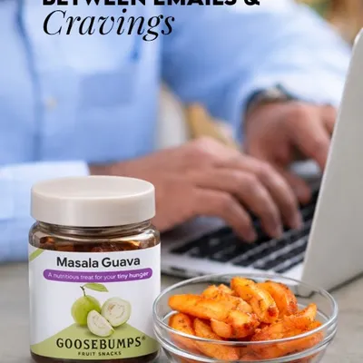 For those moments between emails when you need a little boost, my Masala Guava is the perfect desk-side companion. This image captures the essence of a perfectly spiced, nutritious treat for your tiny hunger pangs during a busy workday.