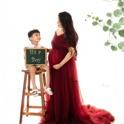 "It's a Boy!" A creative way to announce the new arrival, with big brother sharing the exciting news.