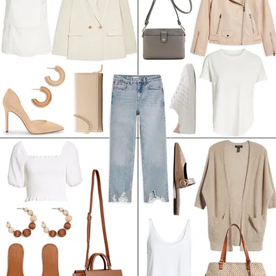 One pair of distressed straight-leg jeans, four completely different outfits. I show my clients how to build a versatile wardrobe around key pieces, creating looks for any occasion from a single item.