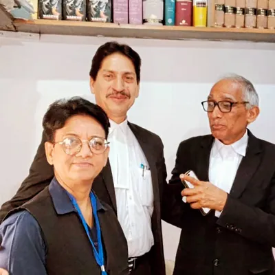 With senior advocates and colleagues. My relationships within the legal world are built on years of mutual respect and professional collaboration.