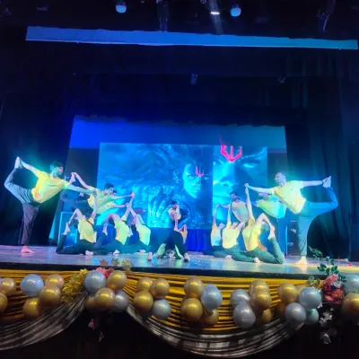 I am incredibly proud of this performance by my students at the Shah Auditorium for a Holi event. This beautiful formation showcases their strength, flexibility, and teamwork.