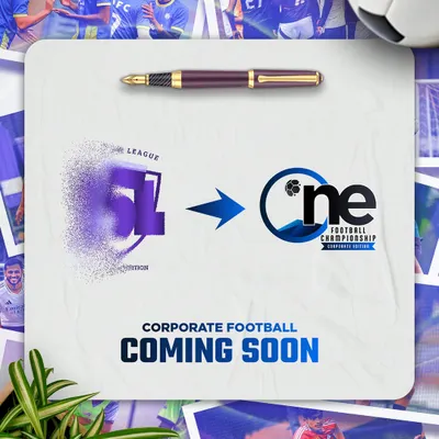An announcement graphic for our new corporate football identity, One FC. We are always evolving and looking for new ways to elevate the corporate sports experience.