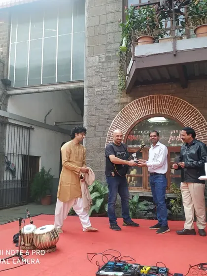 Another shot from the prize distribution ceremony at the Pune college fest.
