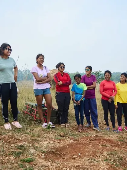 The women of CLAW who helped lead the climbing session for the local girls. It's all about women empowering the next generation of women.