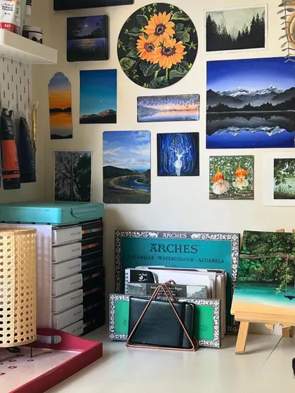 Sharing my new studio space with you all. Art has always been my solace, and this corner is where I find comfort, healing, and strength.