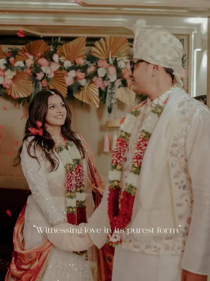 Witnessing love in its purest form. A candid shot of the bride looking at her groom with so much love during their wedding ceremony.