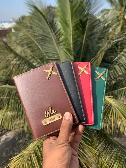I offer a wide range of personalized passport covers. You can choose from multiple colors and add a name tag and one of over 100 charms to make it your own.