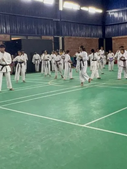 A wide view of one of our training sessions. We ensure ample space for students to practice their techniques without hindrance.