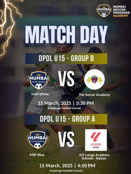 Match day schedule for our DPDL U15 teams.