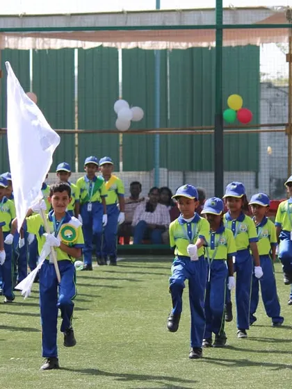 A proud moment for these students during their march-past. We provide the space and organization needed for formal school ceremonies and parades.