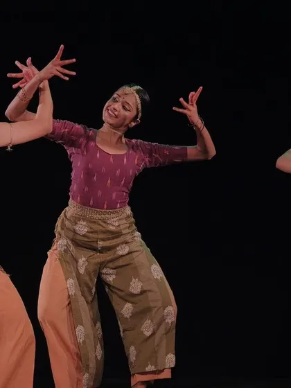 Additional stills and video clips from the 'Rasadrishta' production, each capturing a unique moment of storytelling, emotion, and synchronized group choreography from this extensive project.