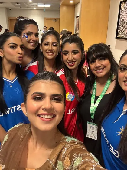 A backstage selfie with fellow performers in Dubai. The energy and camaraderie at these large-scale events are always unforgettable.