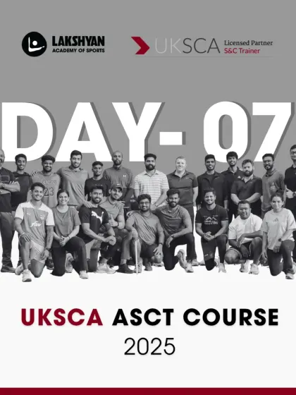 Completing the UKSCA ASCT course is a significant achievement. This is the graduating group from our 2025 course, a new cohort of qualified strength and conditioning trainers ready to elevate athletic performance across India.