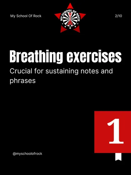 The first exercise in our vocal guide is breathing, which is crucial for sustaining notes and phrases.