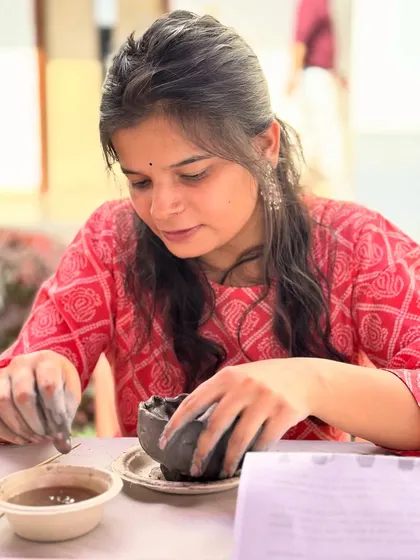 From the lab to the lawn, a participant finds a new way to experiment. It was wonderful to provide a space for these brilliant minds to simply play with clay.