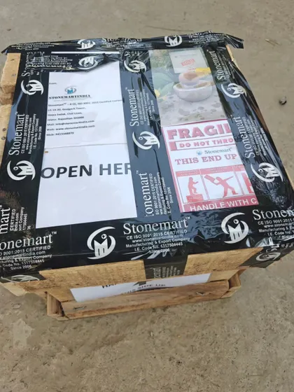 A small sphere fountain, packed and dispatched to Matunga East, Mumbai.
