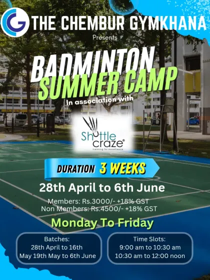 Get ready for an action-packed summer. This flyer has all the details for our upcoming Badminton Summer Camp, including batch dates and time slots for young shuttlers looking to improve their skills.