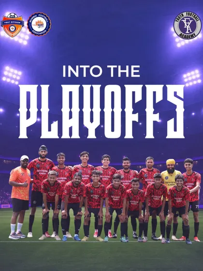 Making it to the playoffs in our debut season. This photo captures the determination of our senior boys who compete at the highest levels in Mumbai football.