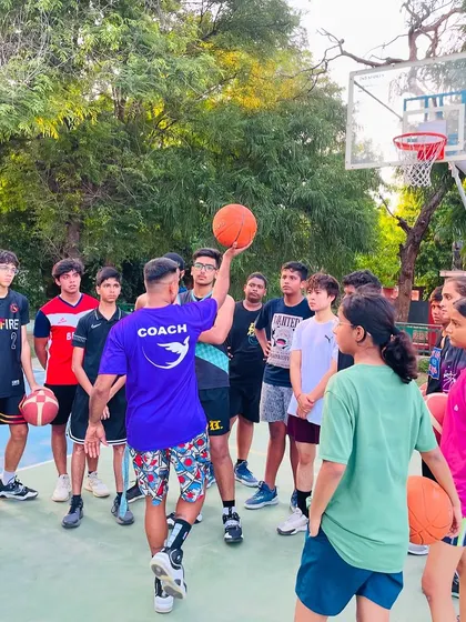 A shot from our Delhi Basketball skills workshop. Had a great time with all the hoopers that showed up.
