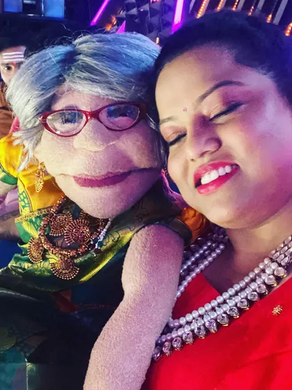 A classic selfie with Ajji backstage. Even with her eyes closed, she steals the show! This is the fun and masti we have behind the scenes.