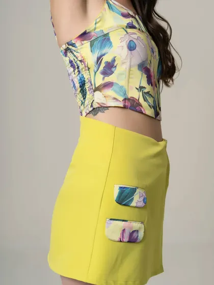 A detailed shot focusing on the unique design elements of a garment. This type of image is crucial for brands wanting to highlight the craftsmanship of their products.
