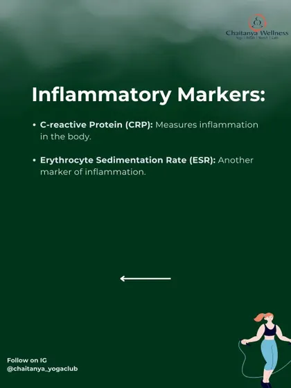 Inflammatory Markers: C-reactive Protein (CRP) and Erythrocyte Sedimentation Rate (ESR) are tests that measure inflammation in the body, which is often elevated in women with PCOS.